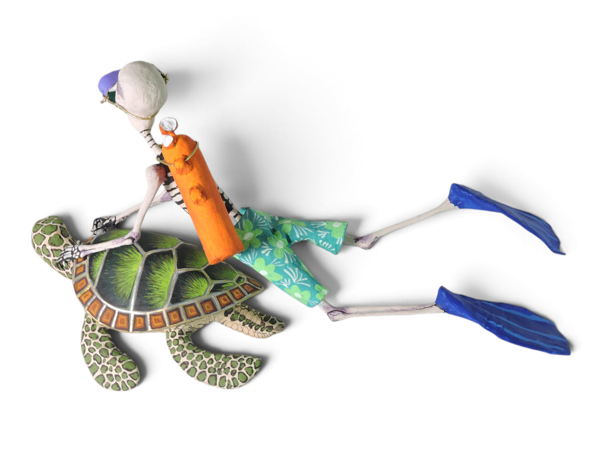 Buzo con Tortuga marina