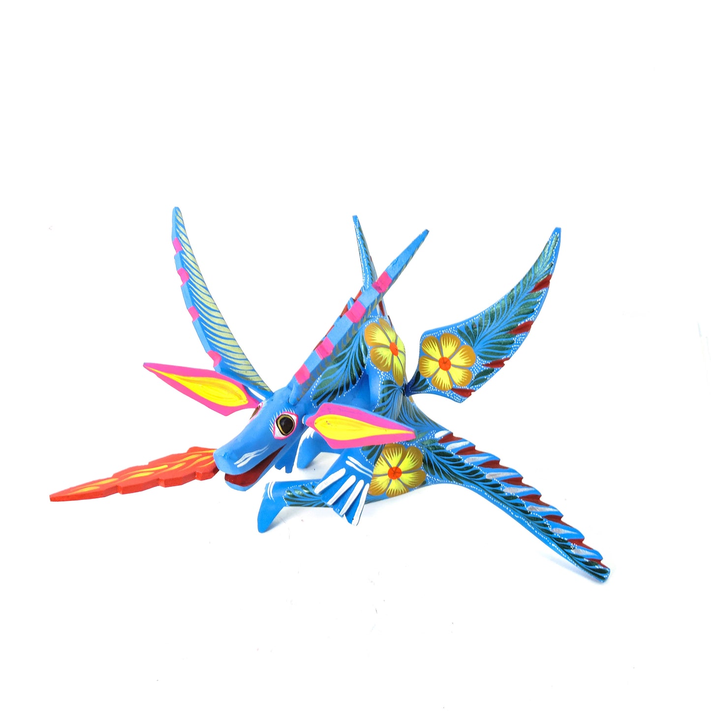 Dragon Sentado Grande Azul / Amarillo