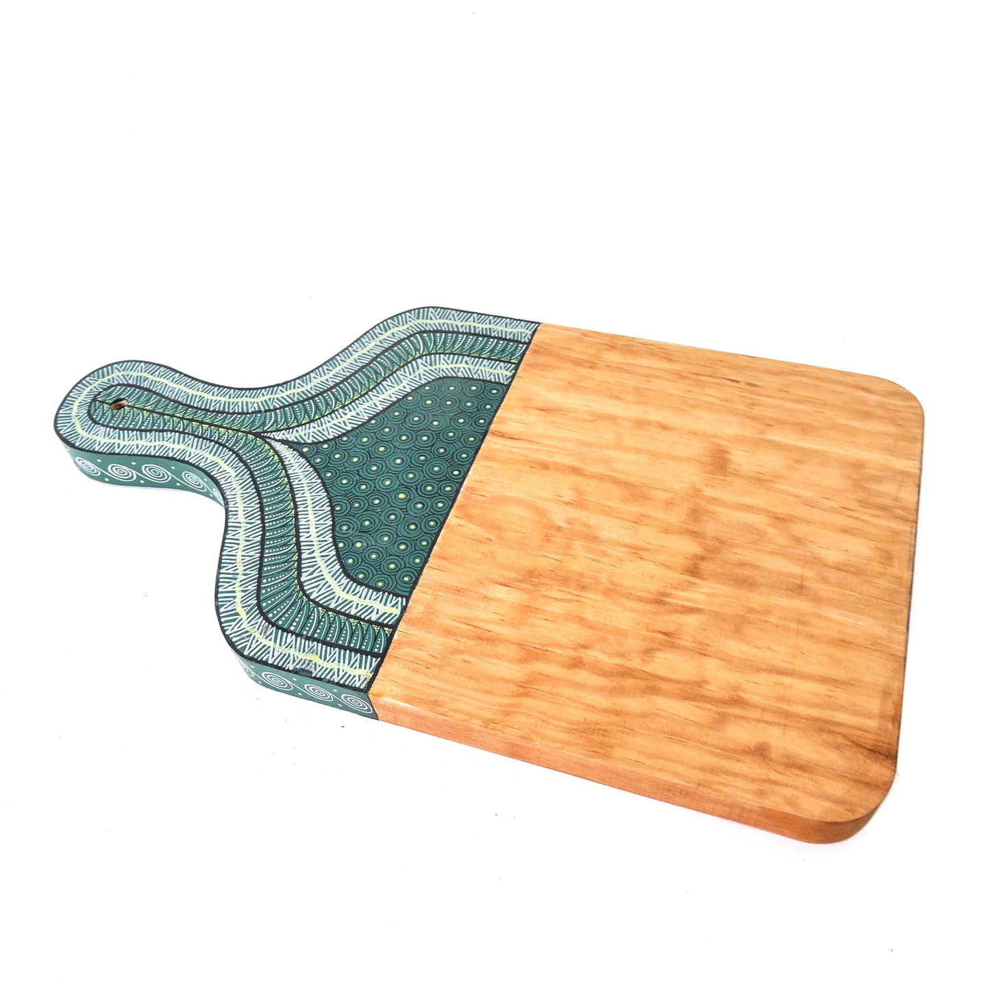 Tabla De Quesos Artesanal Alebrije Artesania Mexicana verde