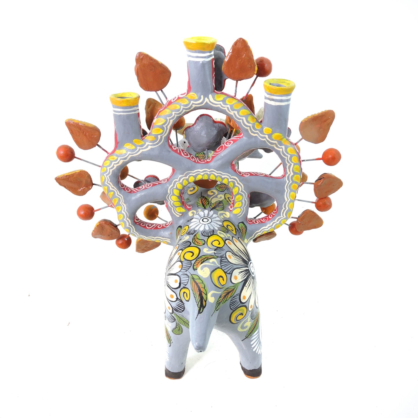 Candelabro Mula con Corona Gris