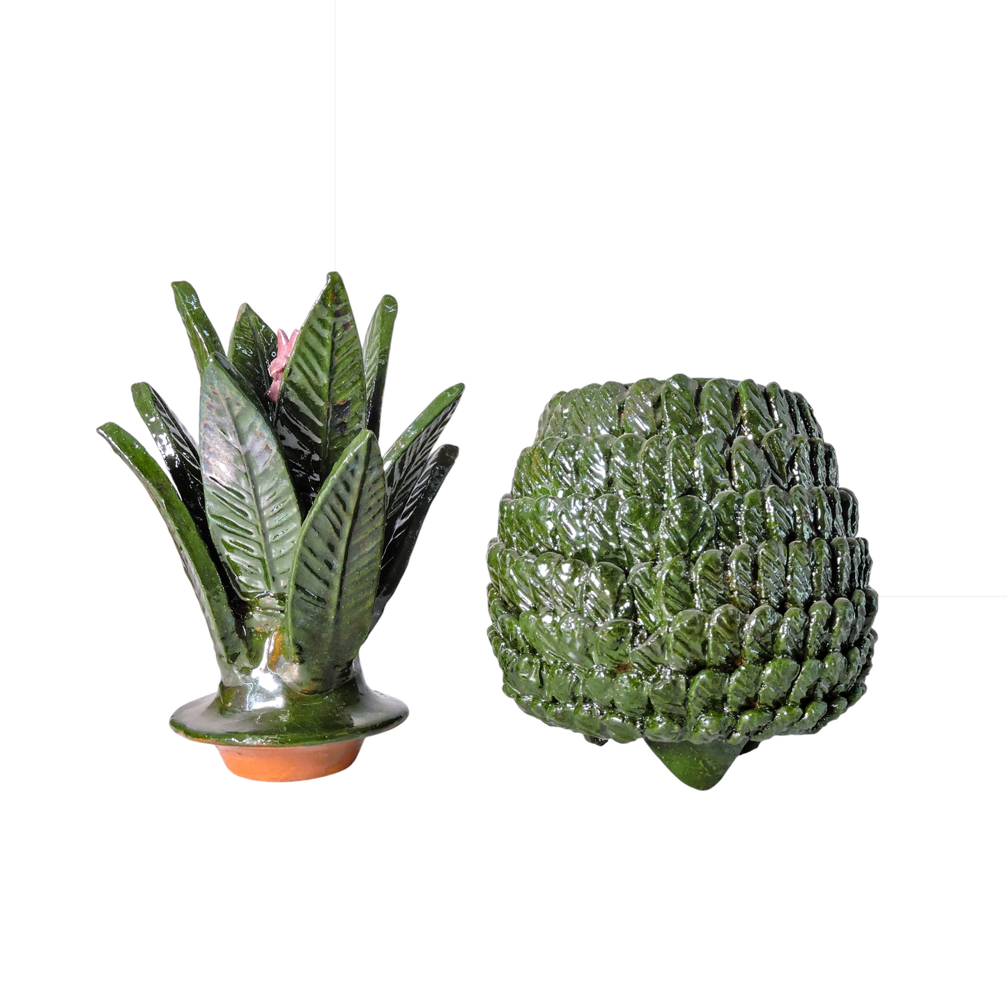 PIña Vidriada Mediana Verde Escama