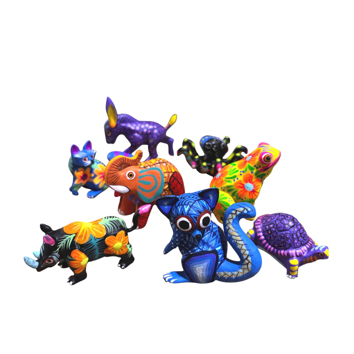 Set De 10 Alebrijes Mini 3D