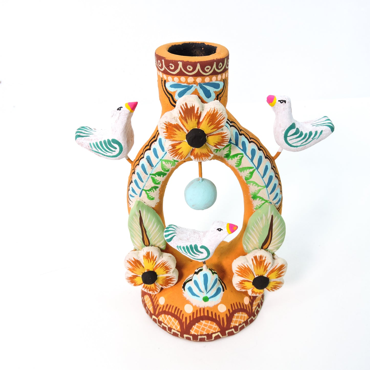 Candelabro Arco Palomas Naranja