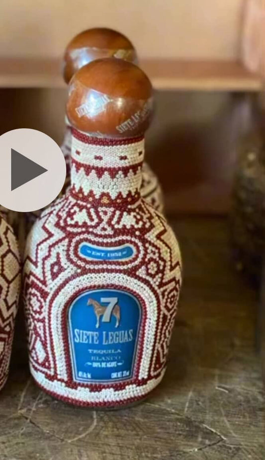 Pedido especial 14 botellas arte huichol colores personalizados