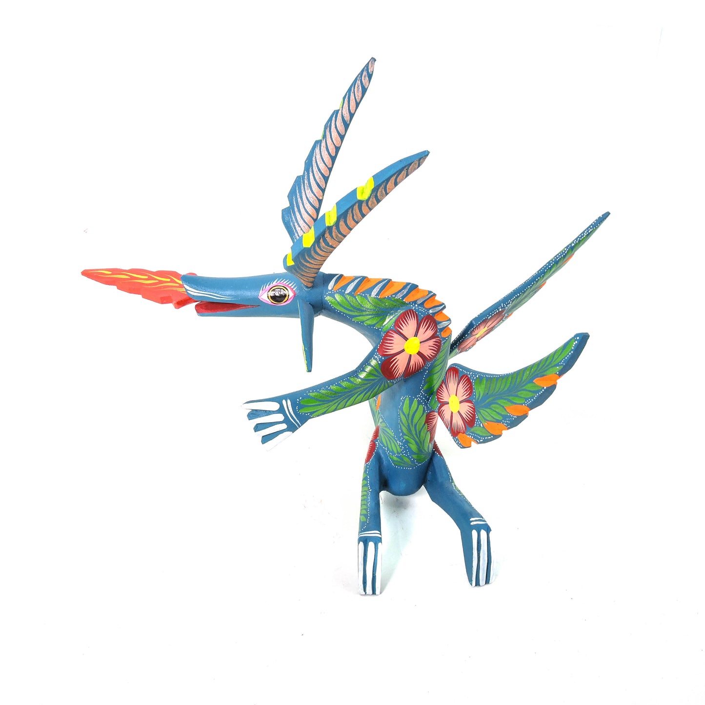 Dragon Sentado Grande Aqua