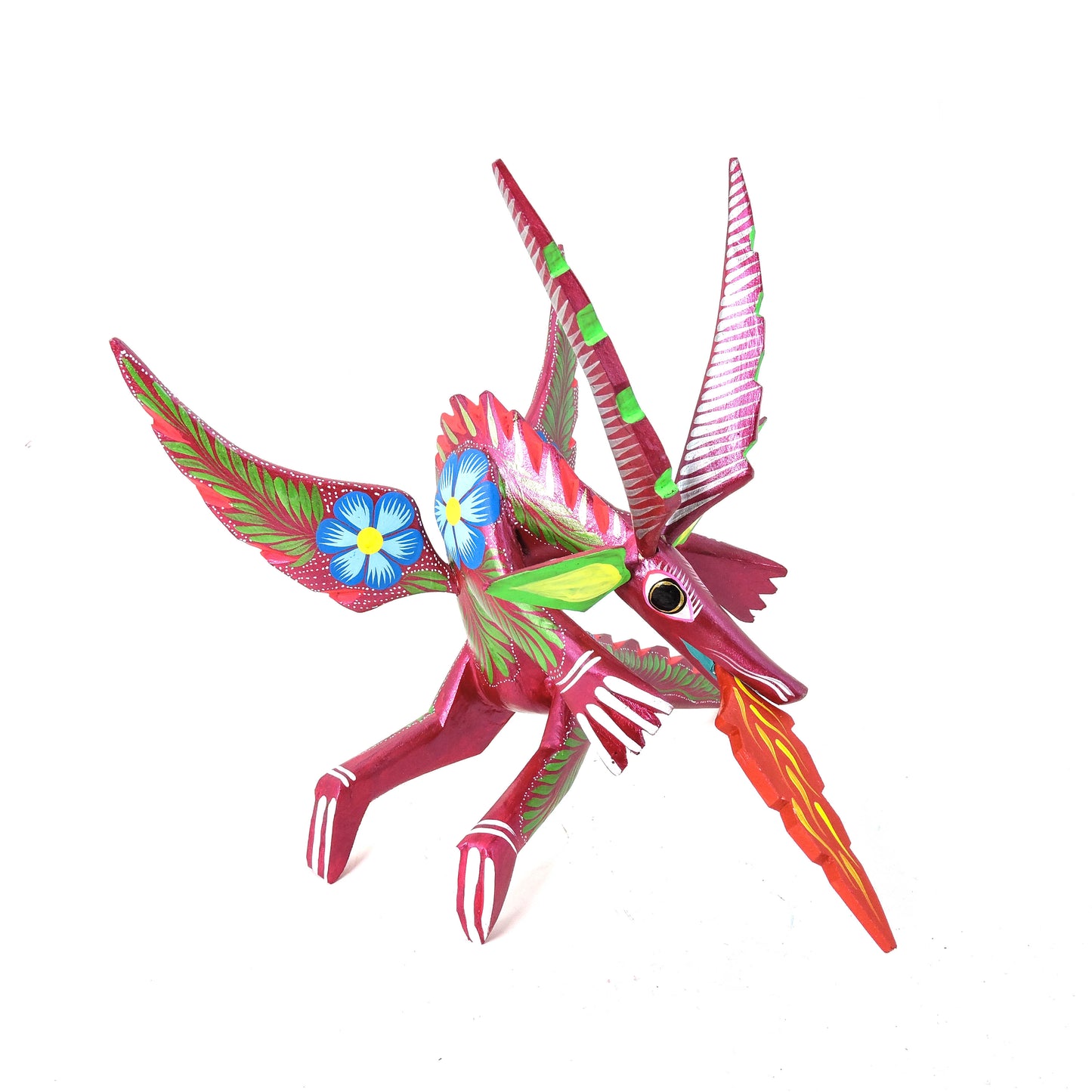 Dragon Sentado Grande Rojo Metálico