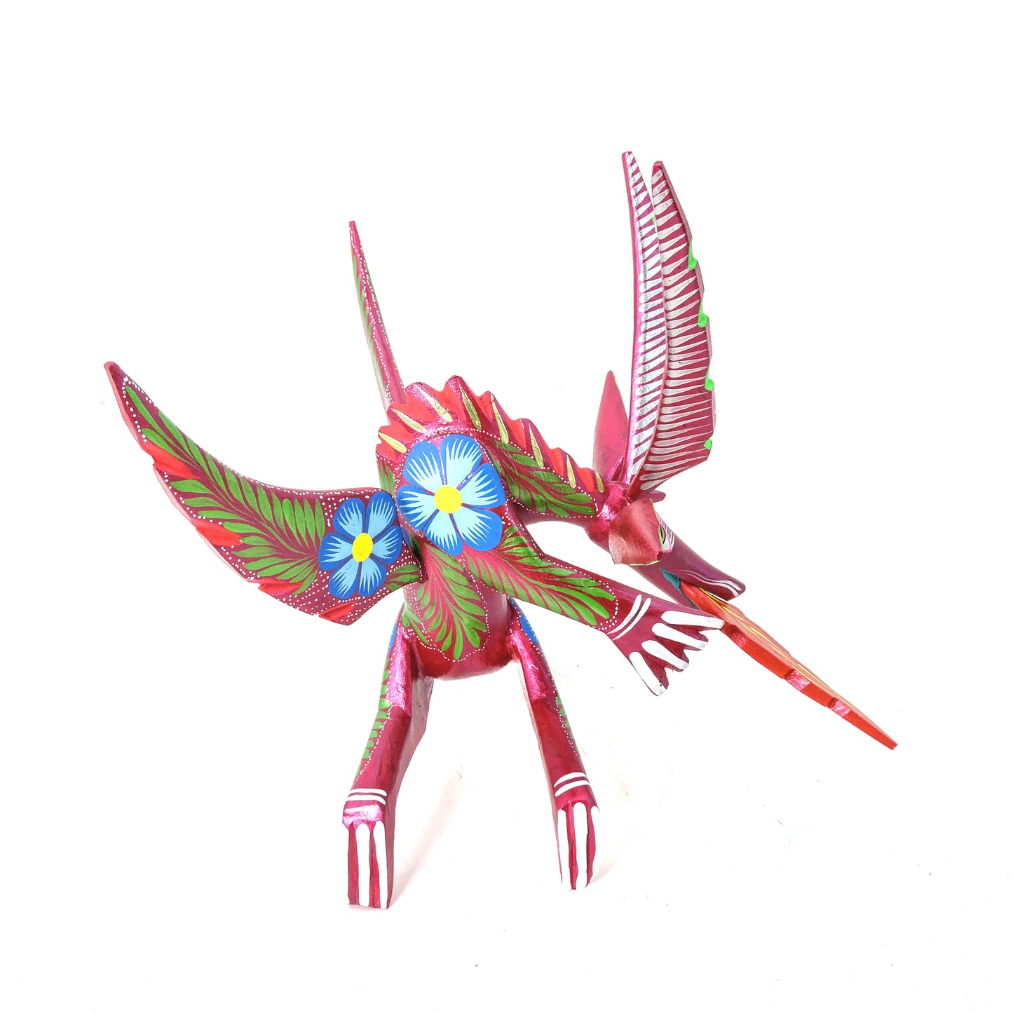 Dragon Sentado Grande Rojo Metálico