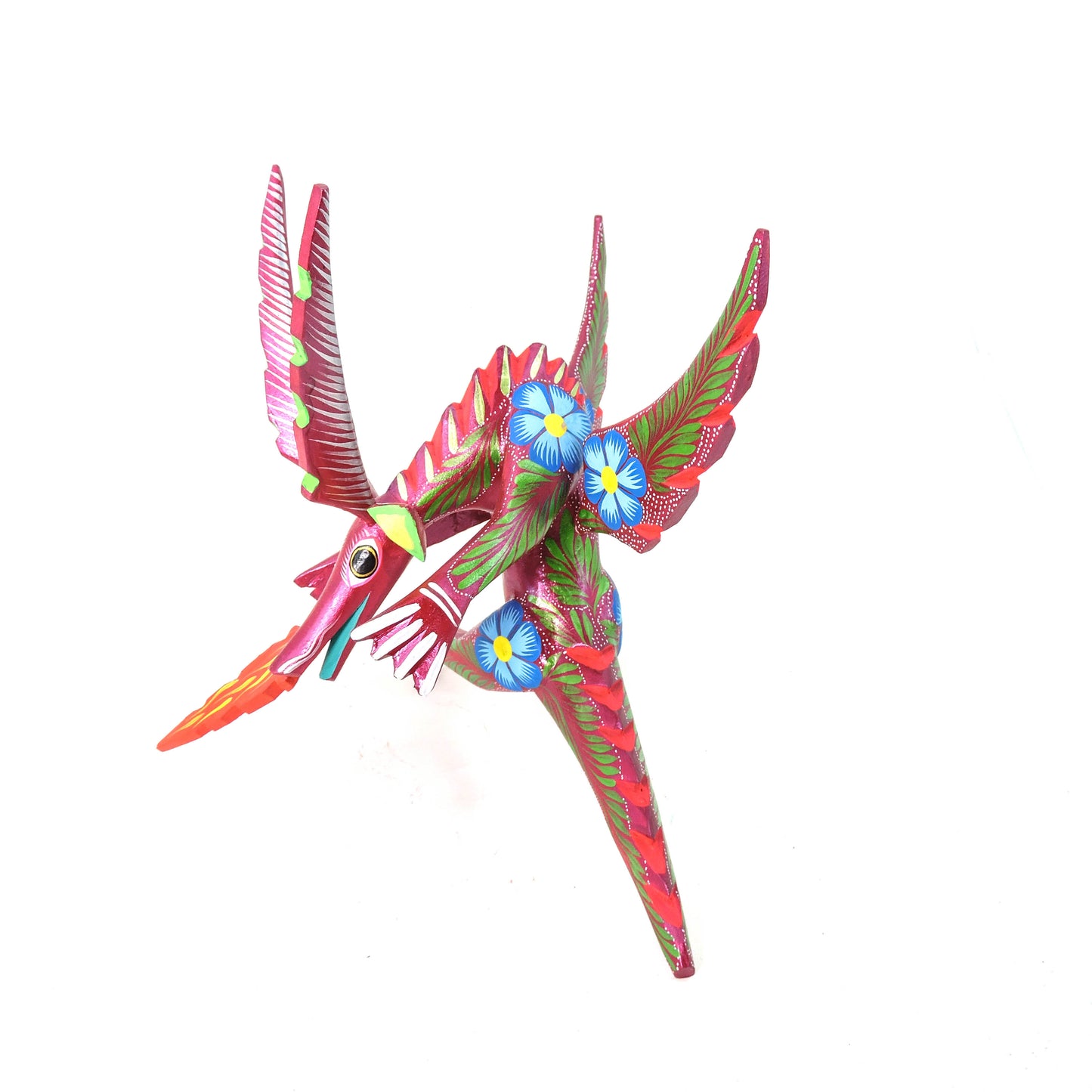 Dragon Sentado Grande Rojo Metálico