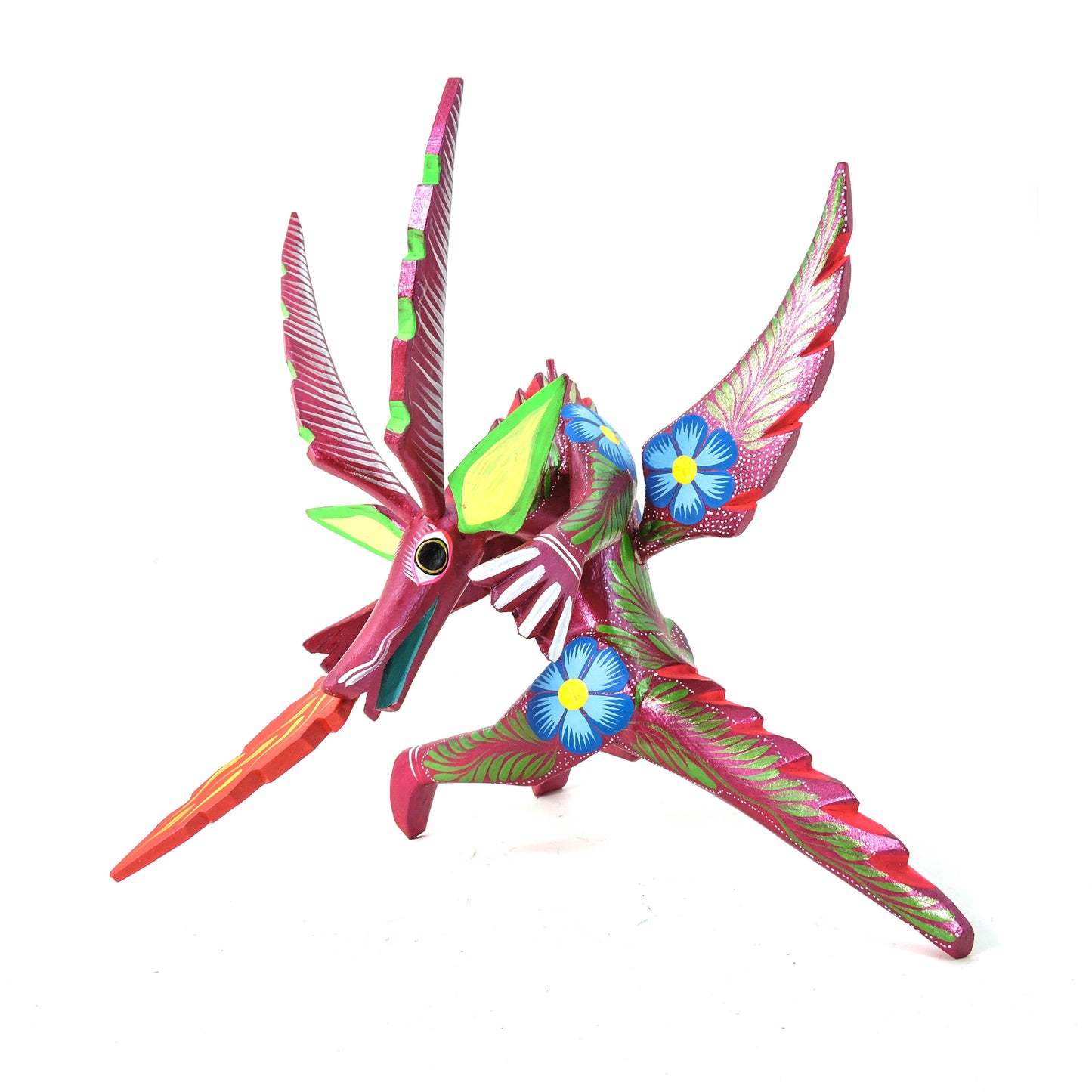 Dragon Sentado Grande Rojo Metálico