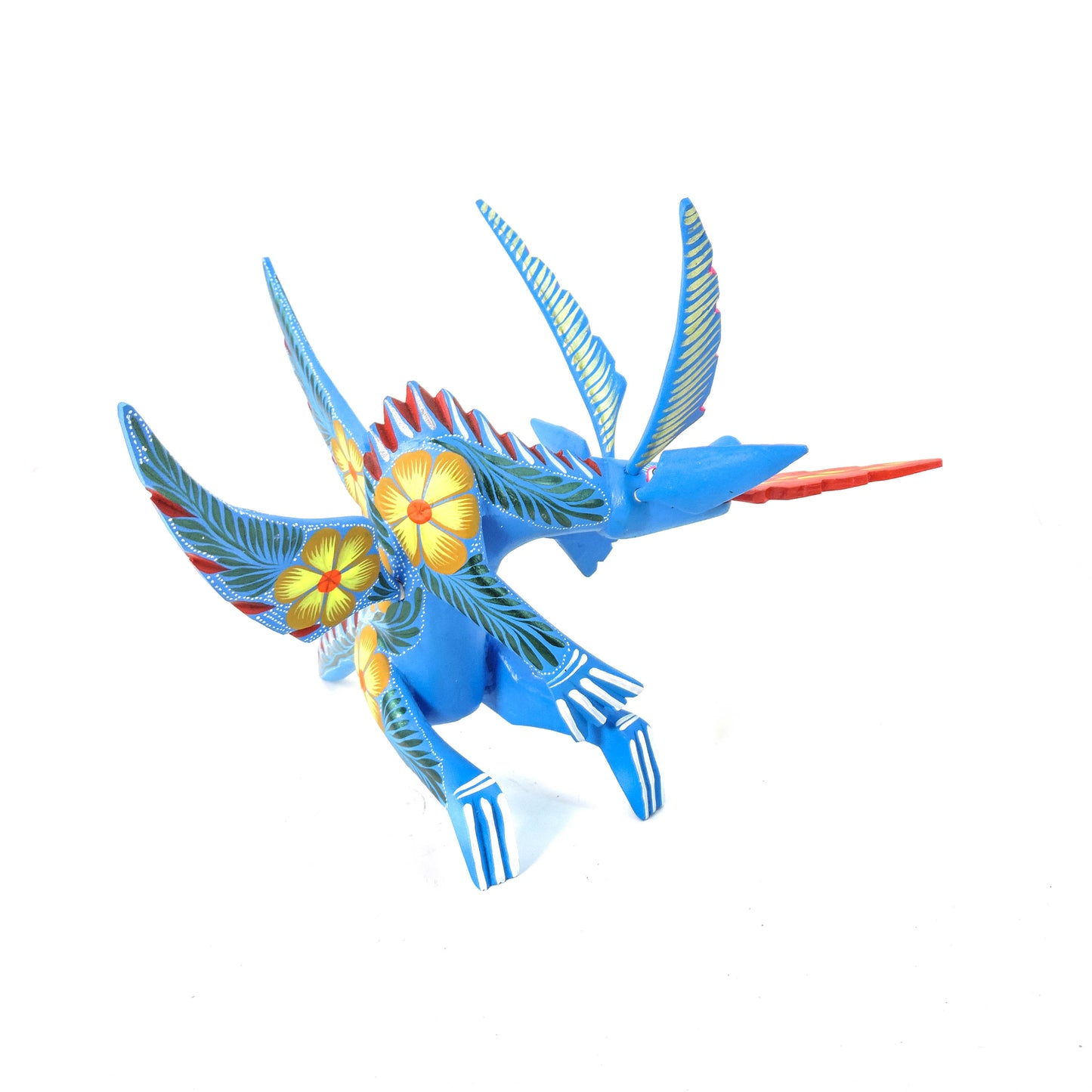 Dragon Sentado Grande Azul / Amarillo