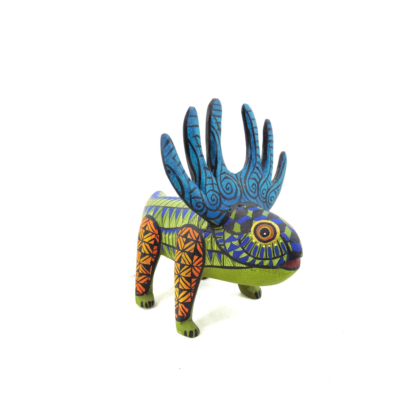 Alebrije Ajolote Grecas Zapotecas Verde