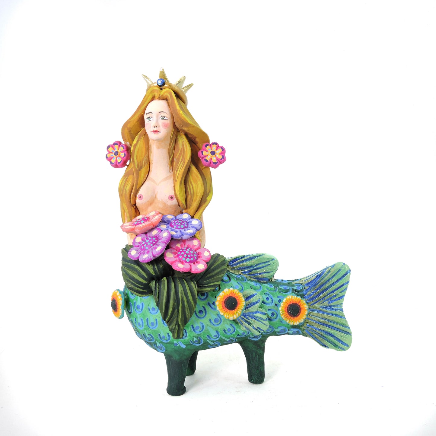 Sirena Tlalchana con flores