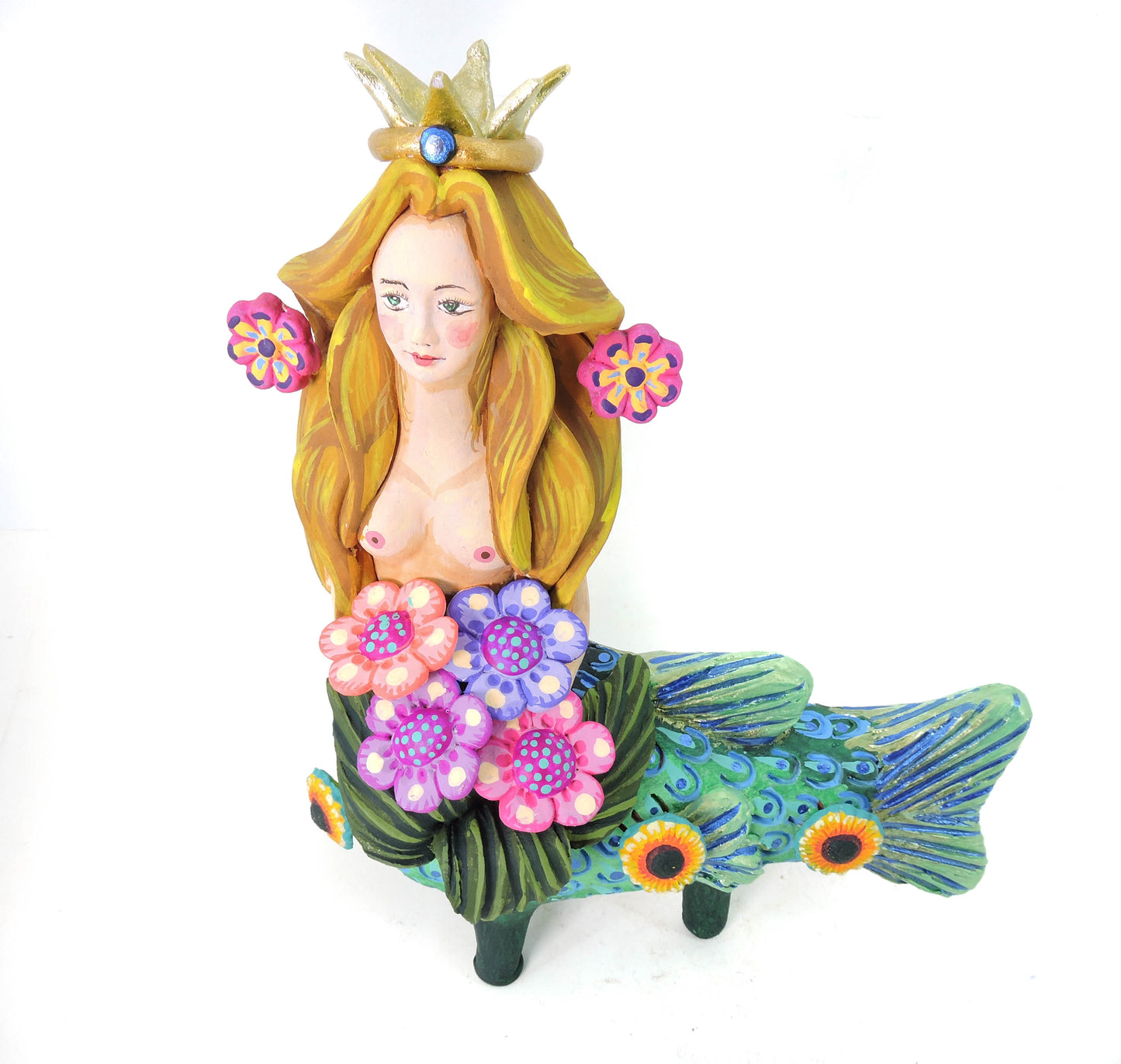 Sirena Tlalchana con flores