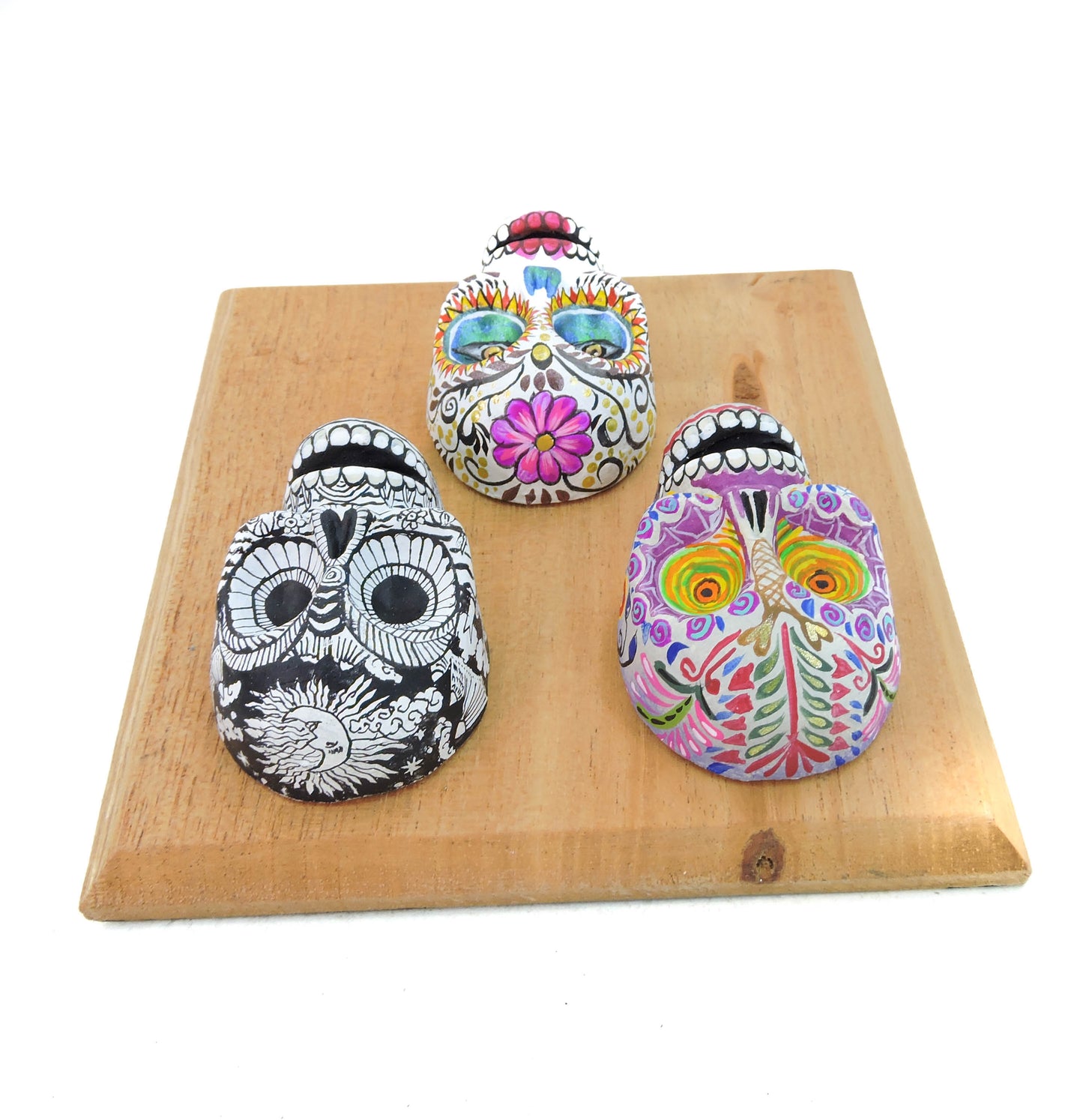 Cuadro decorativo tres craneos Colores