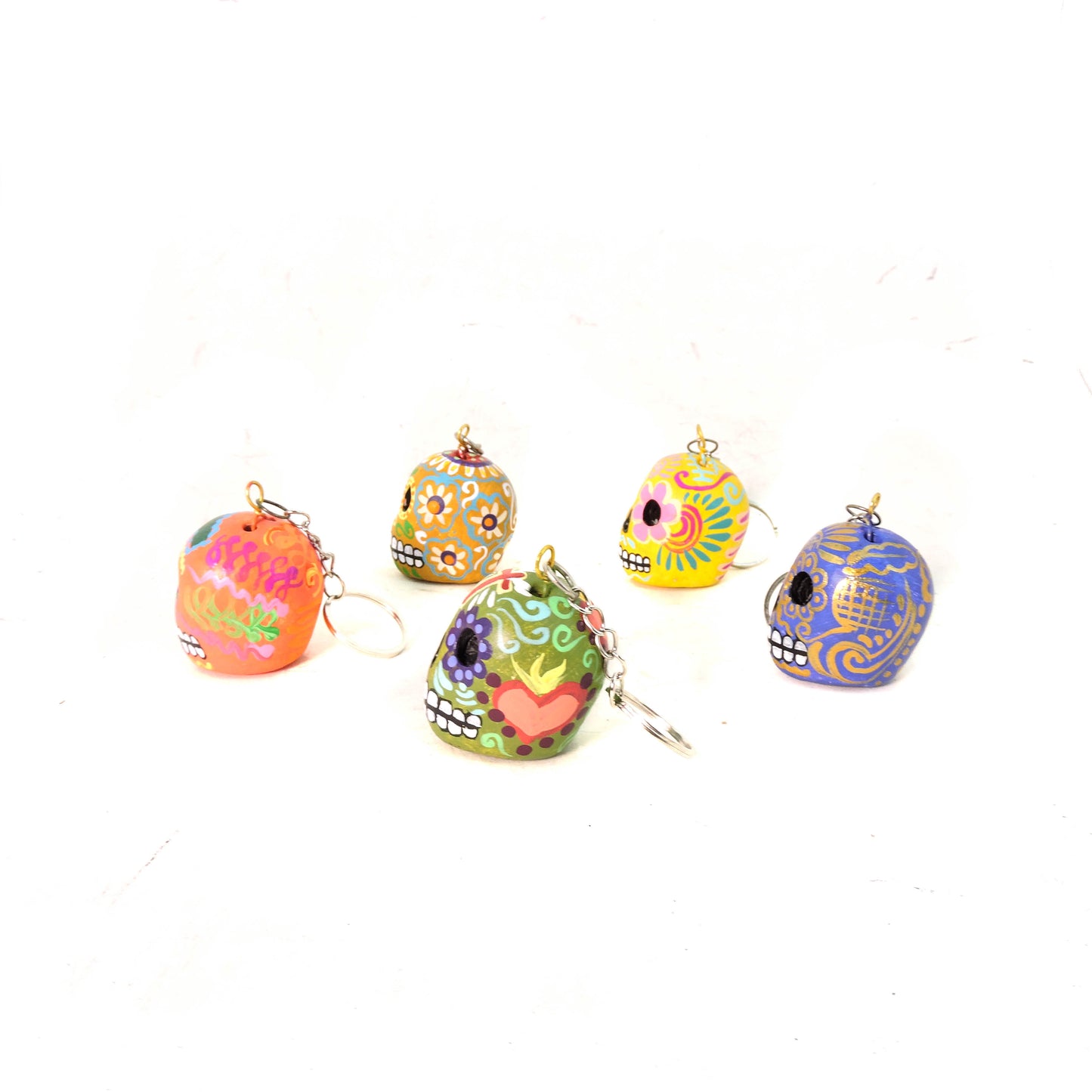 Set de 5 llaveros Craneo 14