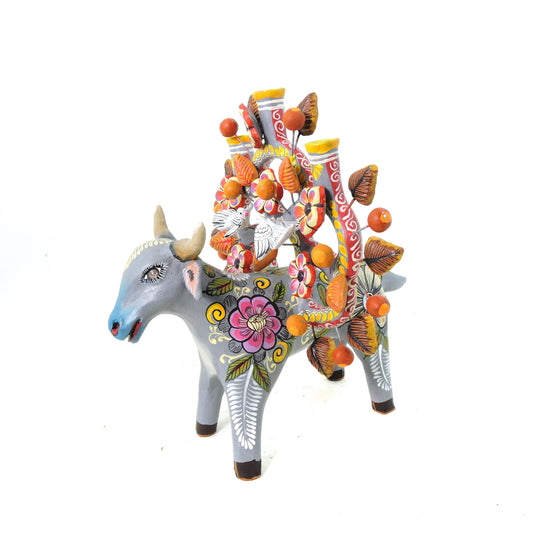 Candelabro Mula con Corona Gris