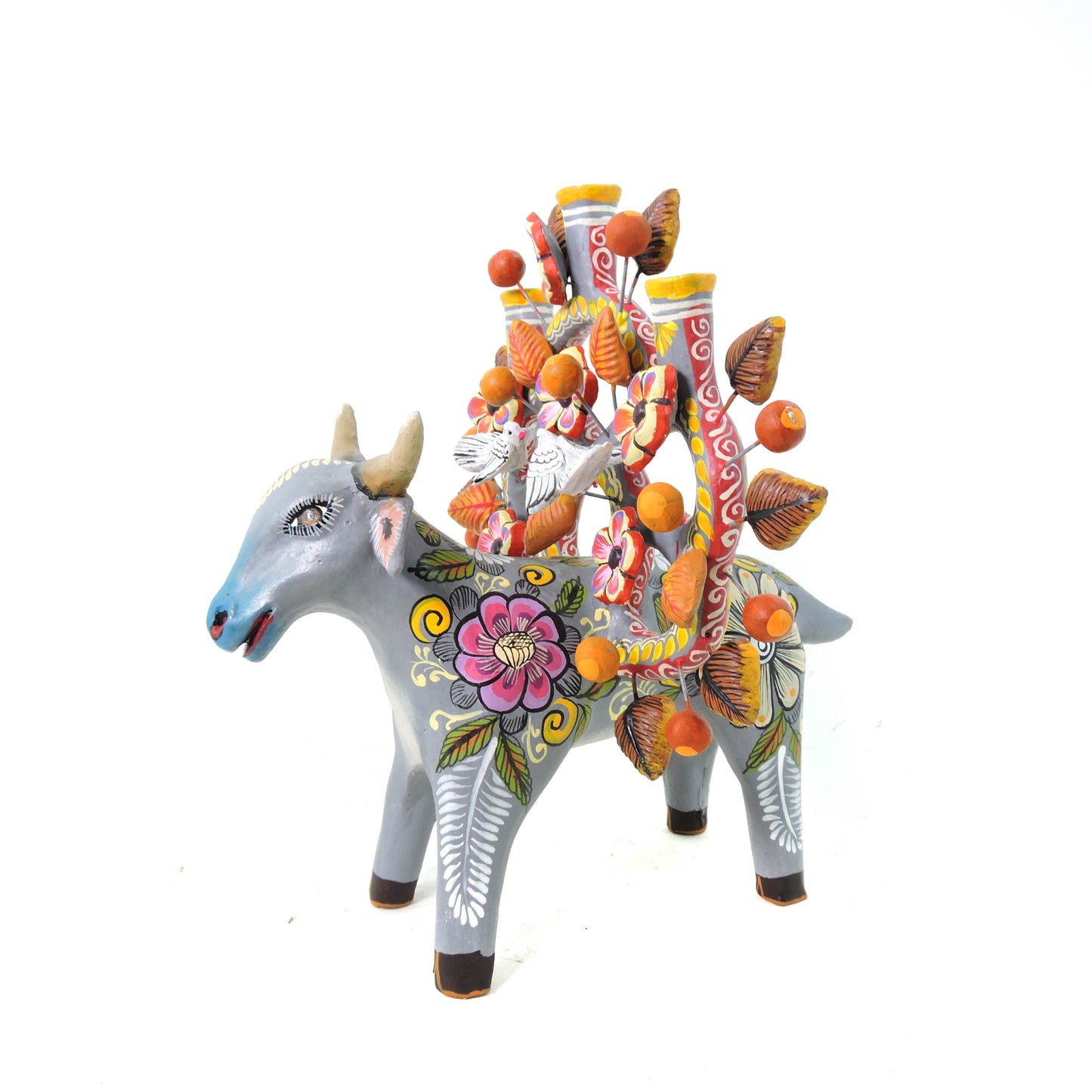 Candelabro Mula con Corona Gris