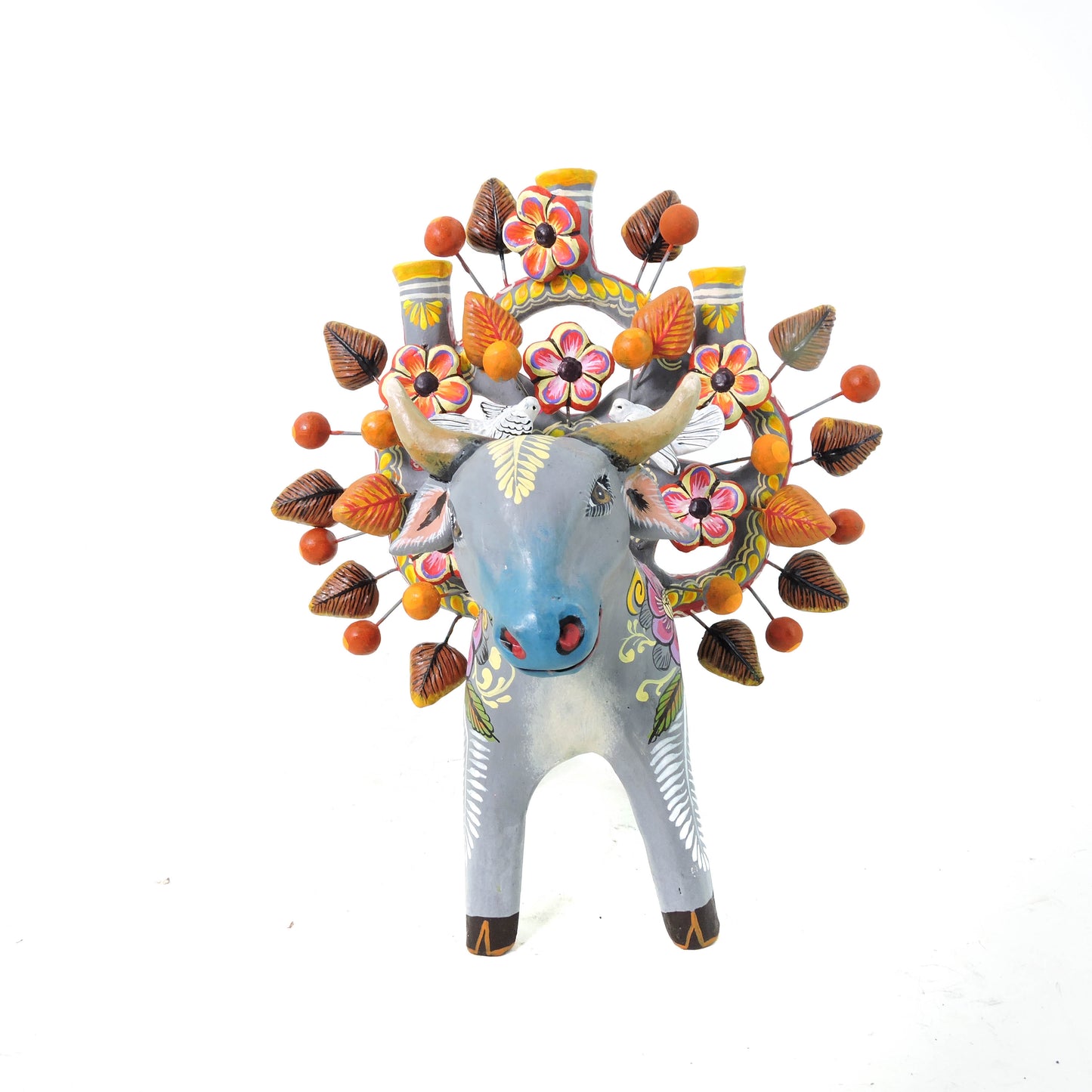 Candelabro Mula con Corona Gris