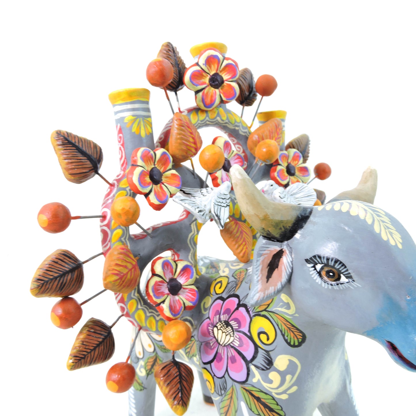 Candelabro Mula con Corona Gris