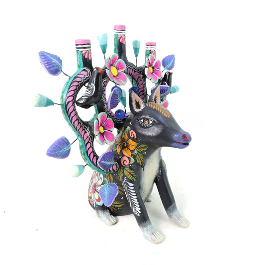 Candelabro Mula Negra Sentada