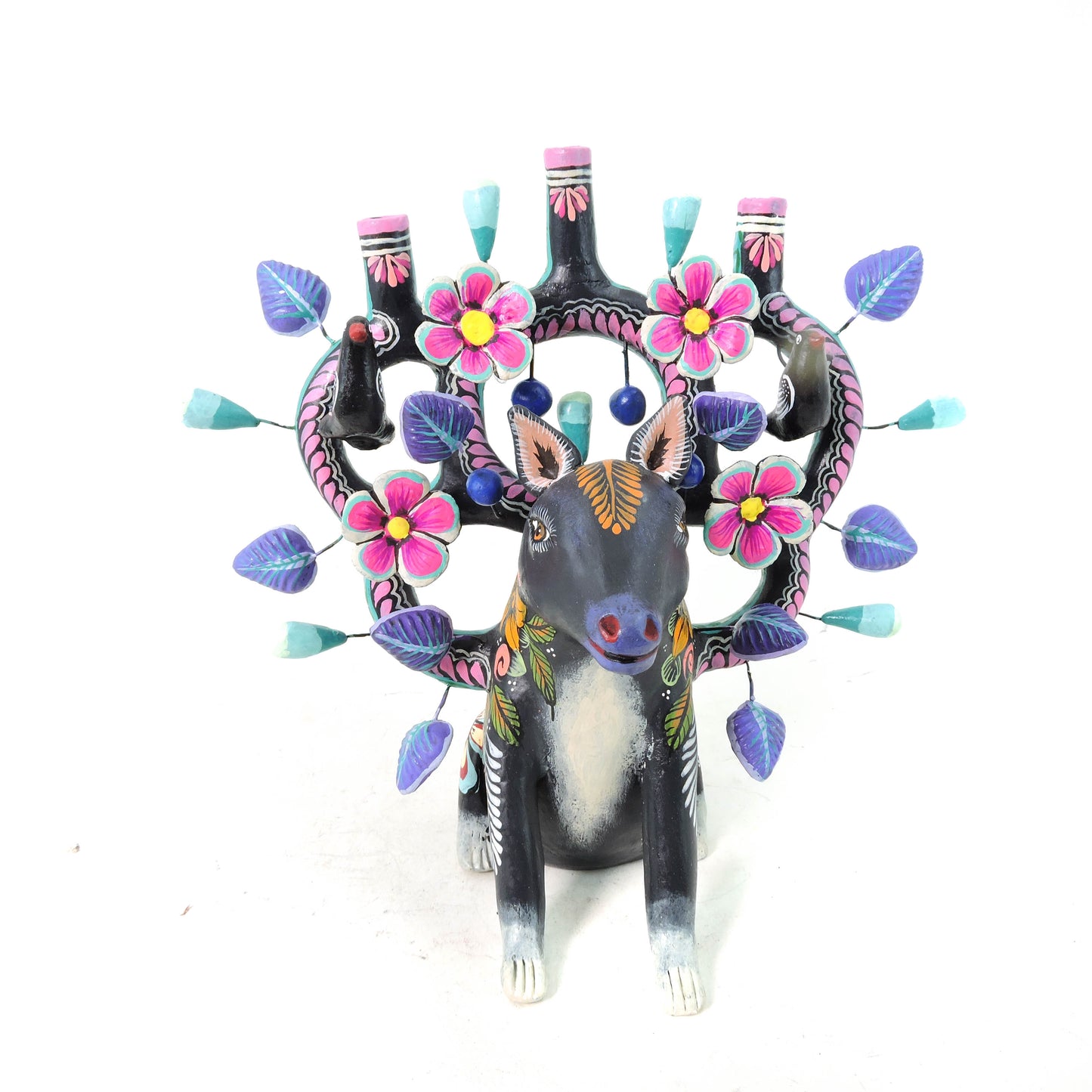 Candelabro Mula Negra Sentada