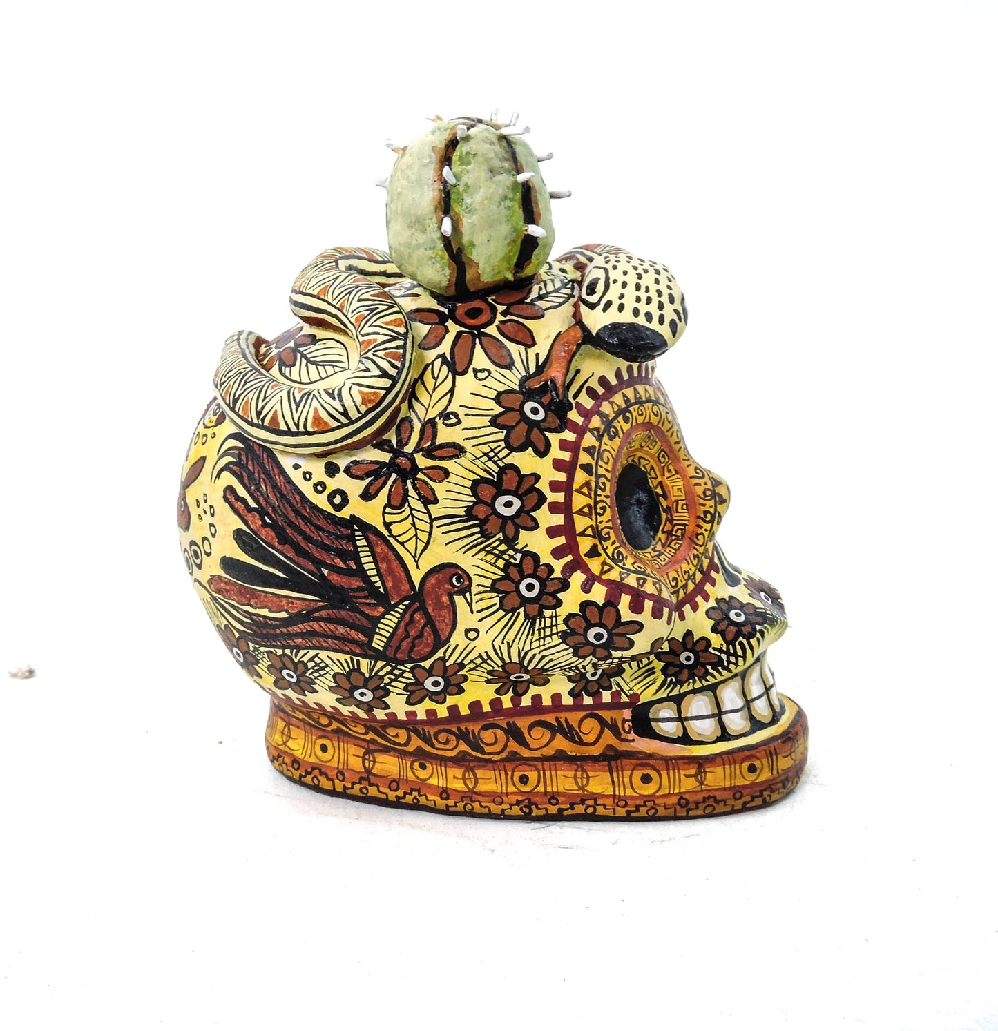 Craneo de Barro Biznaga Blanca