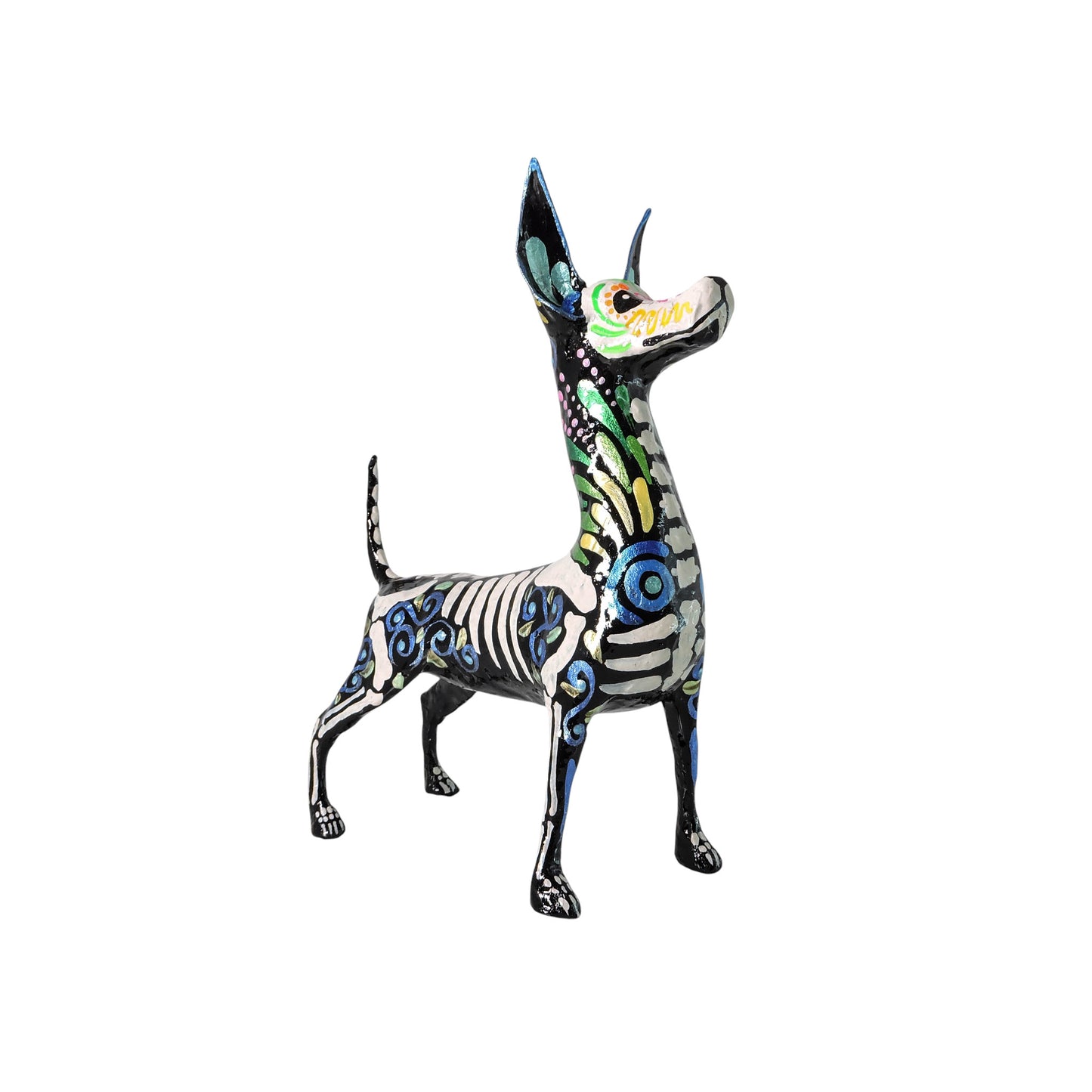 Xolo parado Gotas verdes