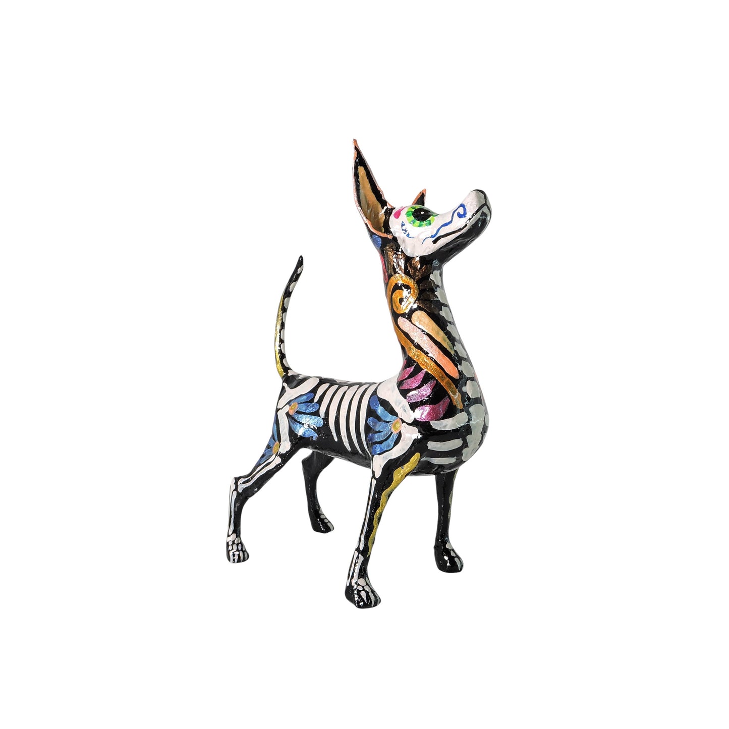 Xolo parado espiral rojo