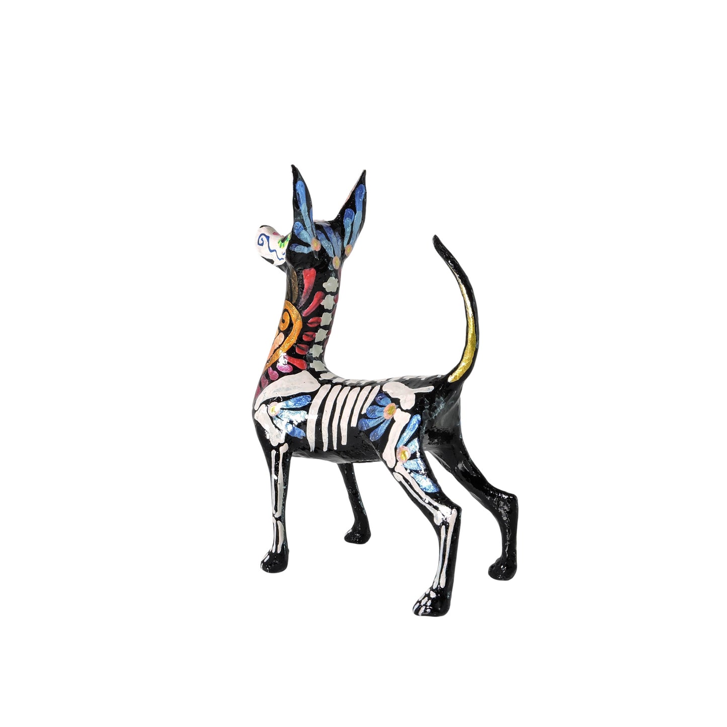 Xolo parado espiral rojo