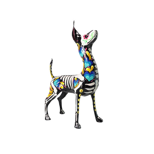 Xolo parado corazon azul