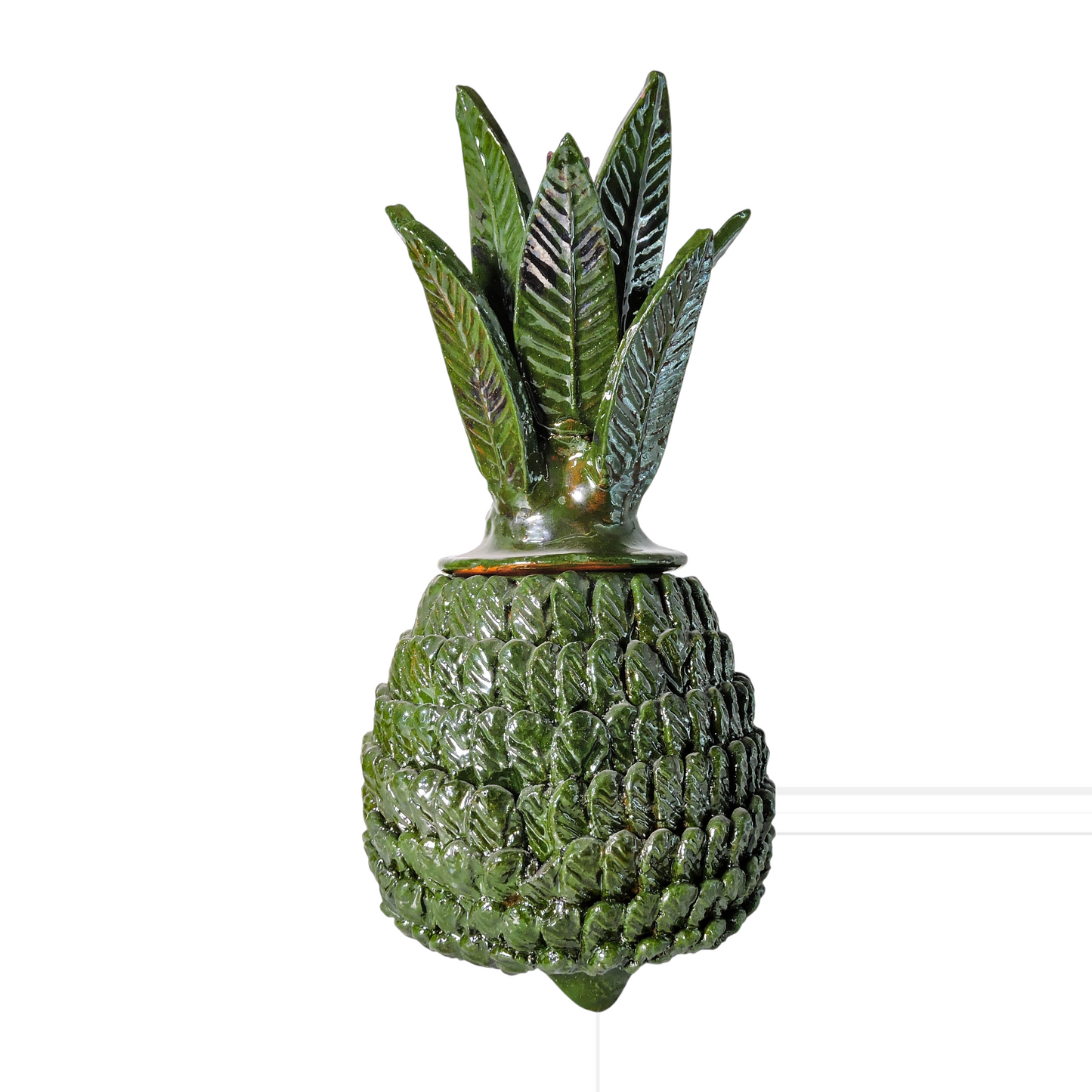 PIña Vidriada Mediana Verde Escama