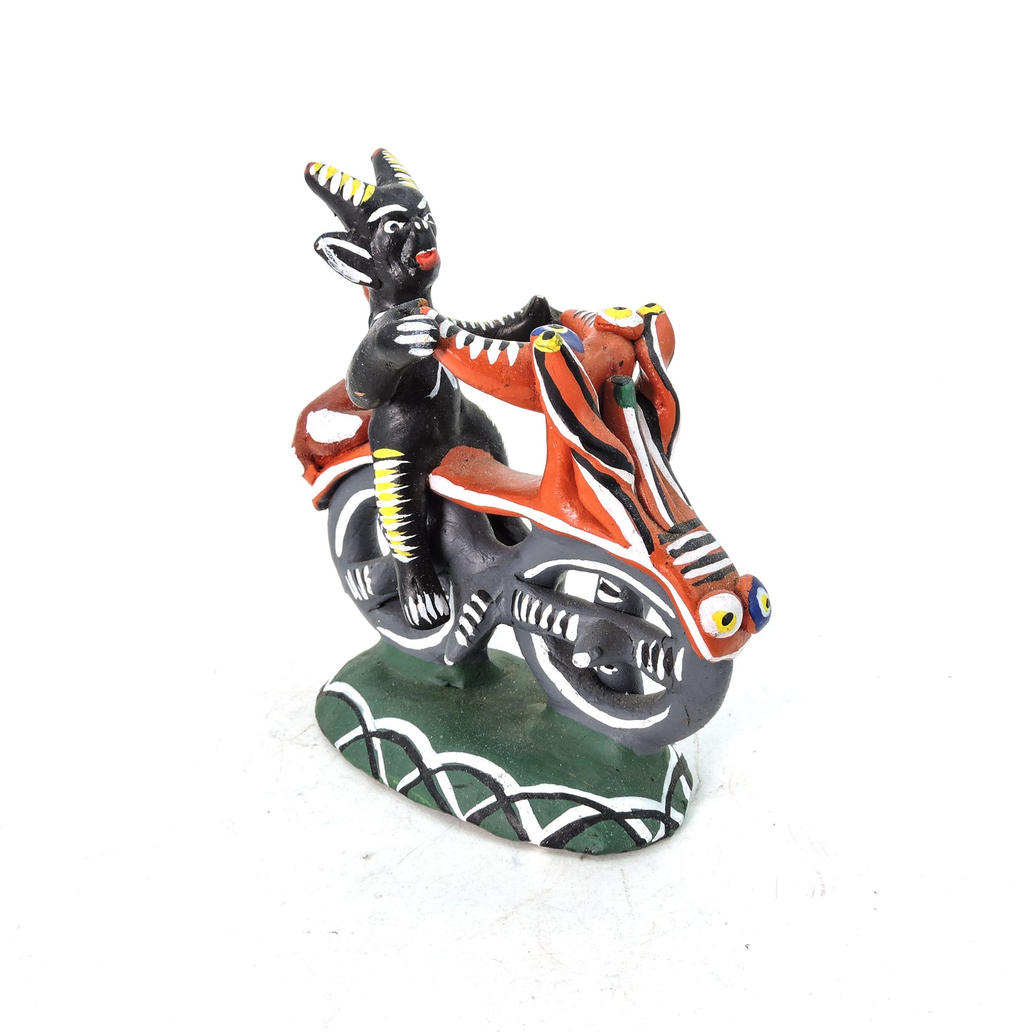 Diablo en moto negra