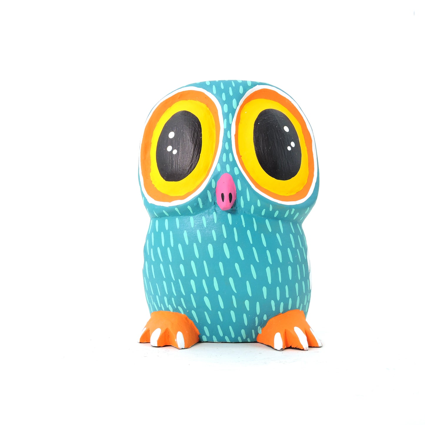 Buho sentado Azul Aqua