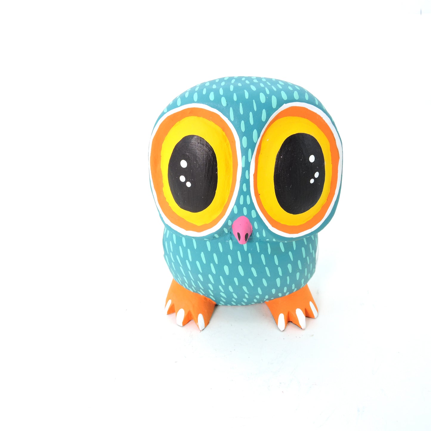 Buho sentado Azul Aqua