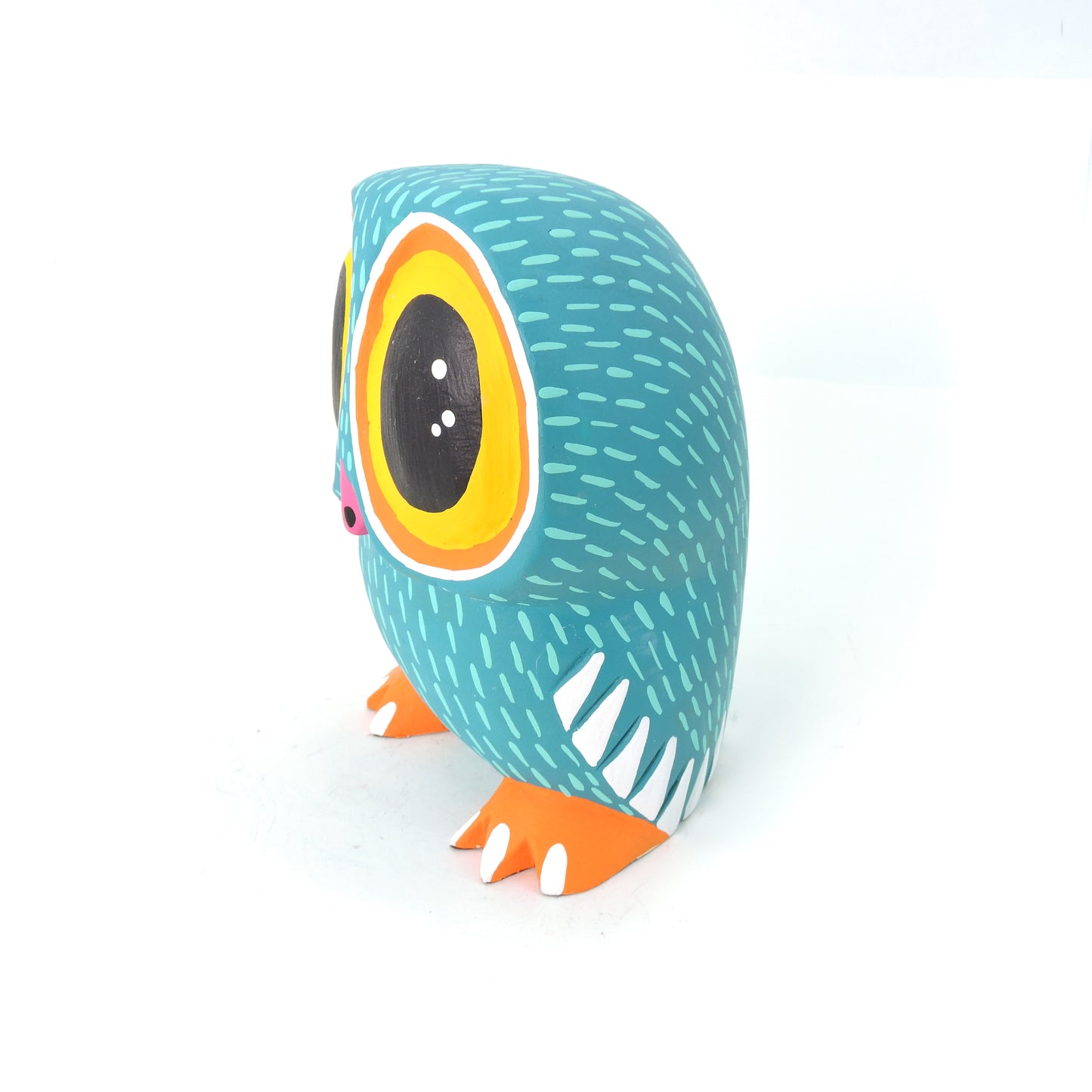 Buho sentado Azul Aqua