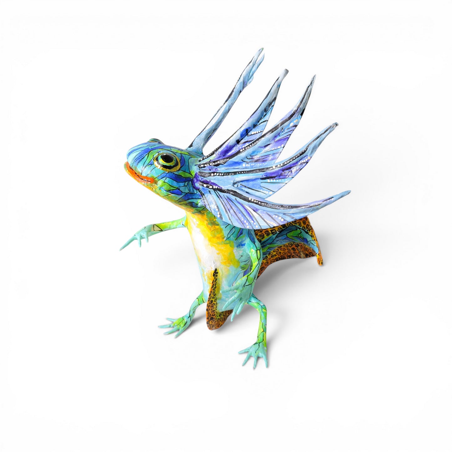 Alebrije Ajolote Azul Alado