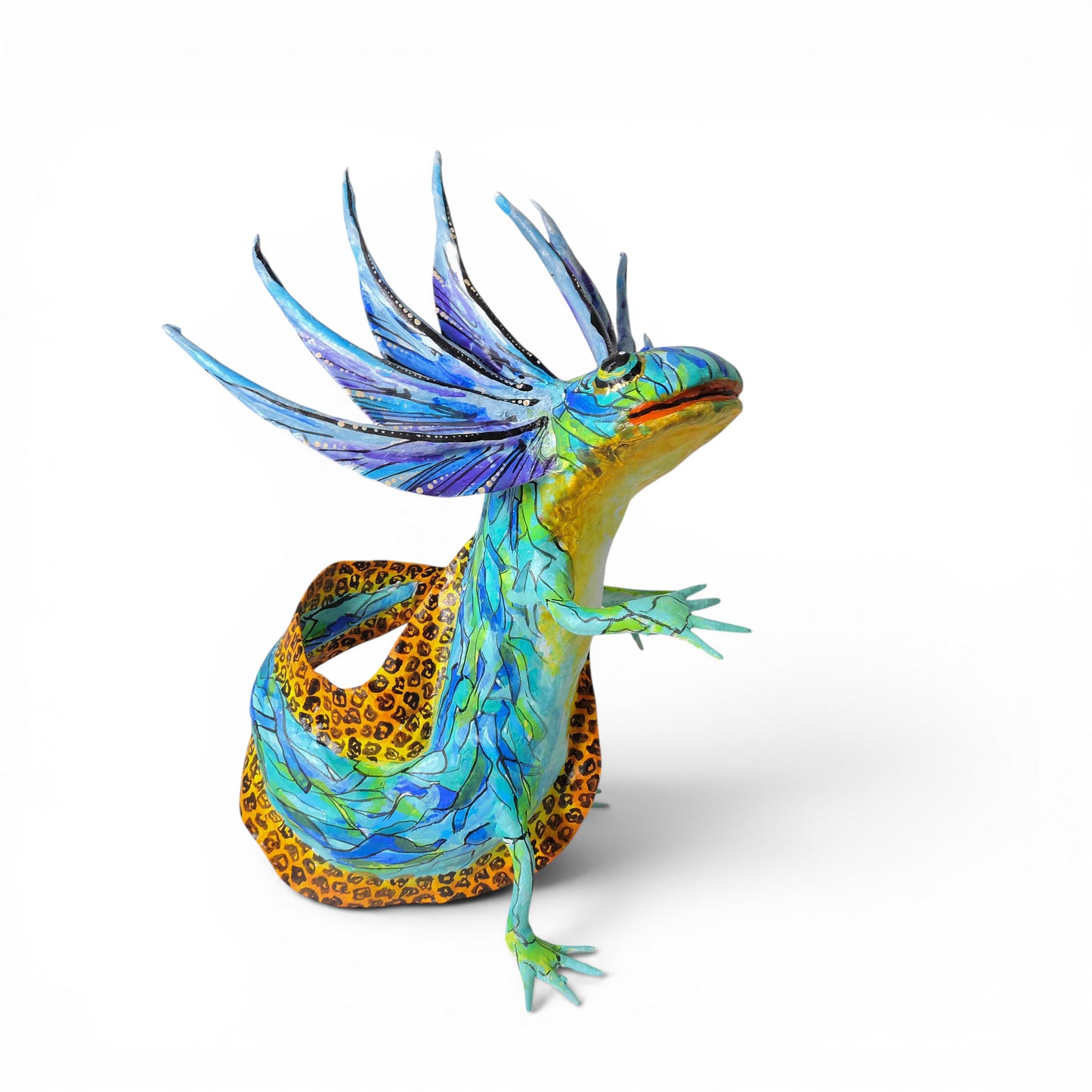 Alebrije Ajolote Azul Alado