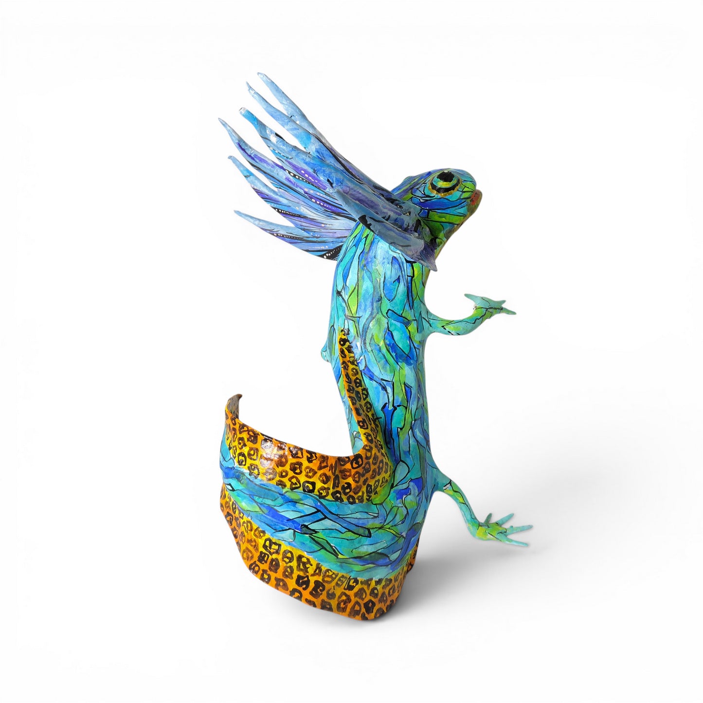 Alebrije Ajolote Azul Alado