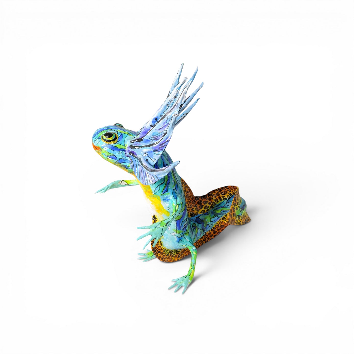 Alebrije Ajolote Azul Alado