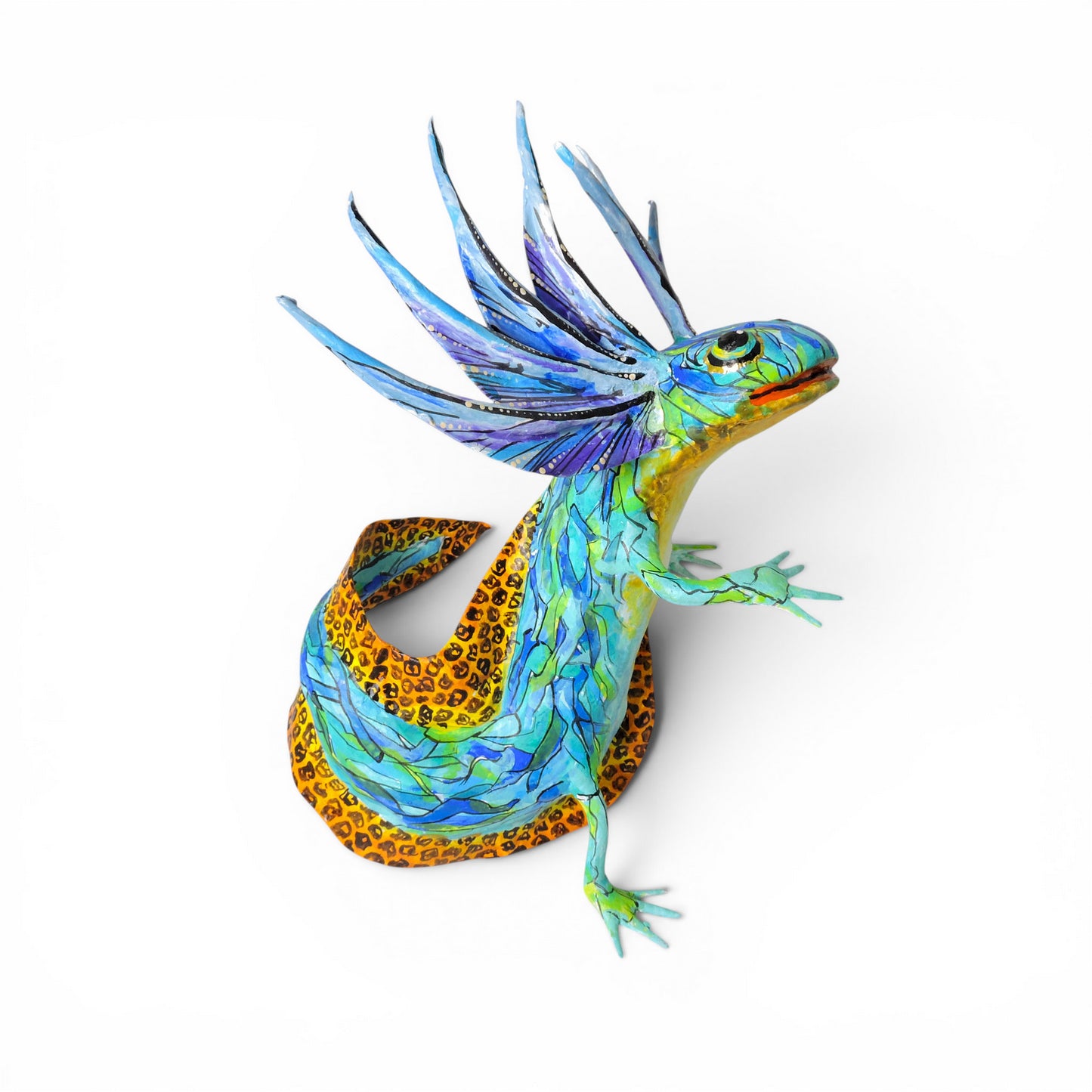 Alebrije Ajolote Azul Alado