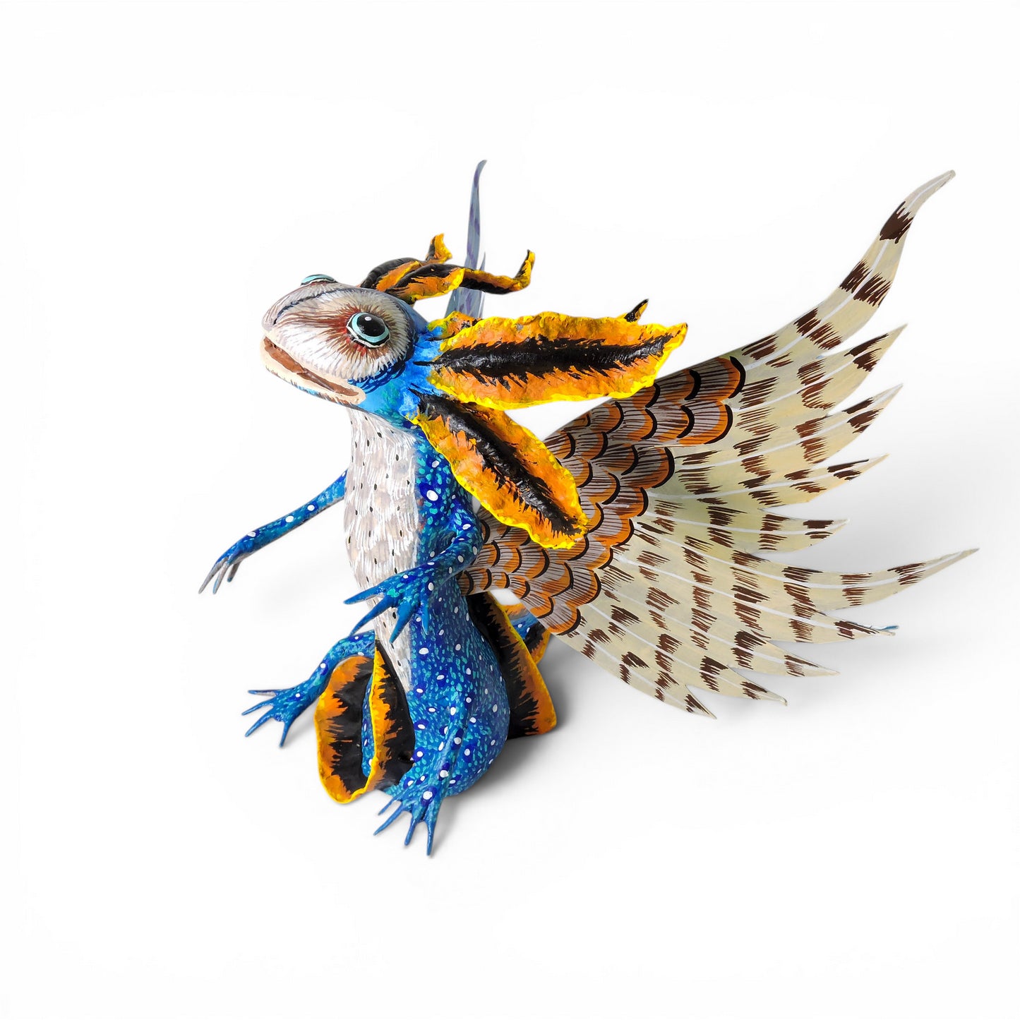 Alebrije Ajolote Azul atrigrado