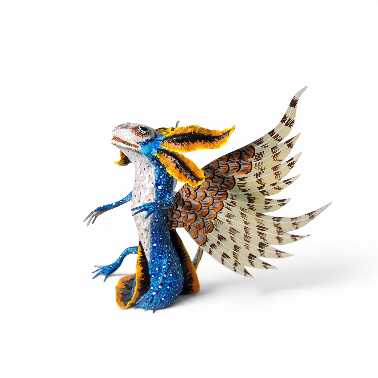 Alebrije Ajolote Azul atrigrado