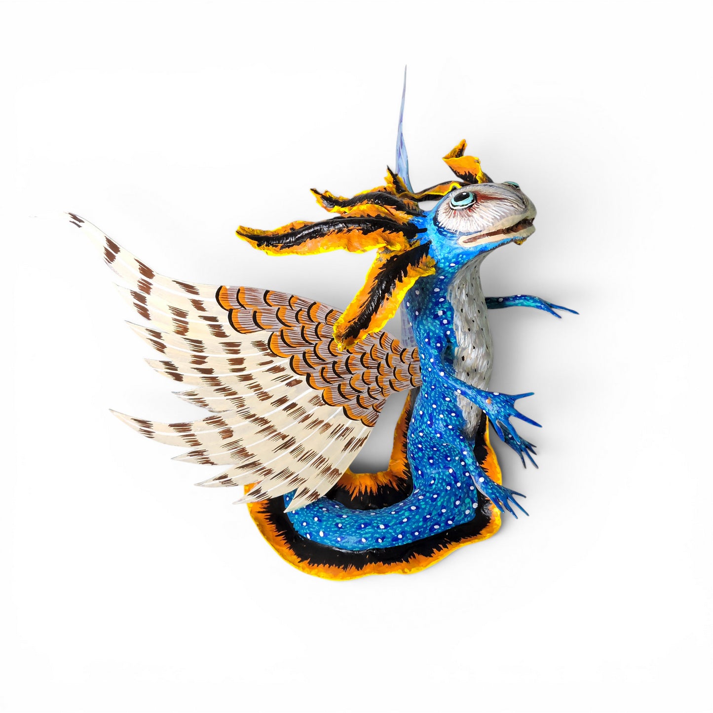 Alebrije Ajolote Azul atrigrado
