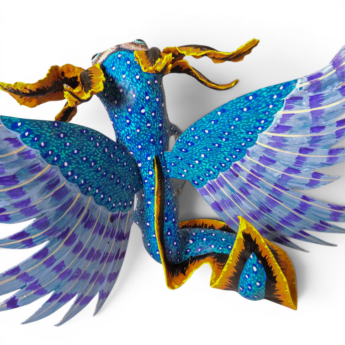 Alebrije Ajolote Azul atrigrado