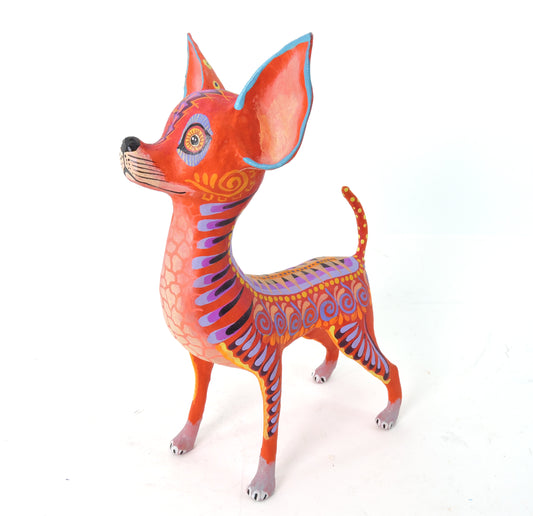 Chihuahua Rojo Parado Alebrije