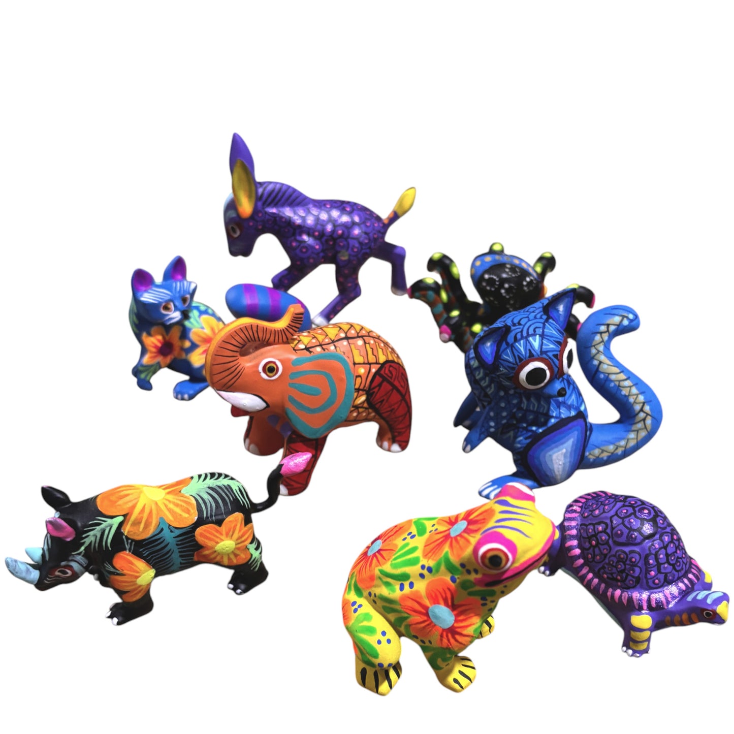 Set De 10 Alebrijes Mini 3D