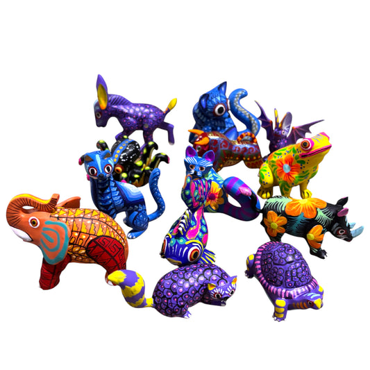 Set De 10 Alebrijes Mini 3D