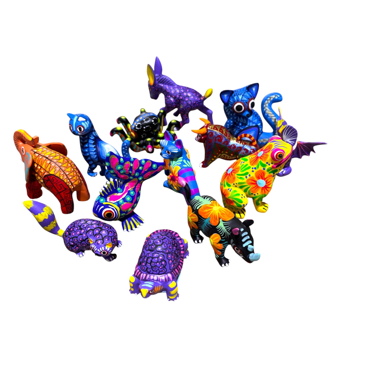 Set De 10 Alebrijes Mini 3D