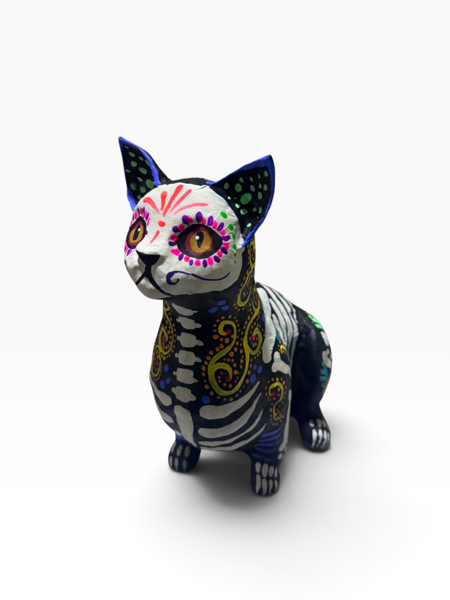 Gato Gordito espirales amarillos