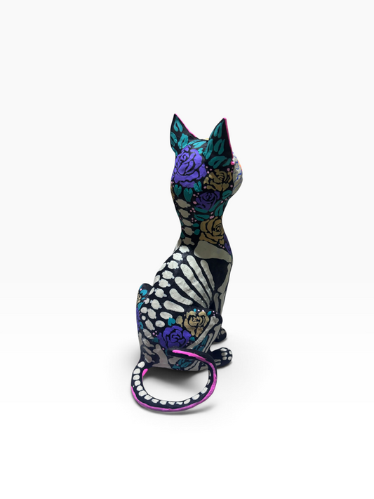 Gato Rosas Moradas